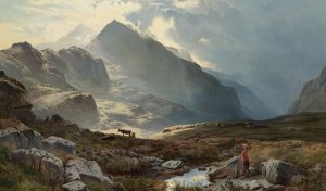 Snowdon From Yfoelberfedd by Sidney Richard Percy Oil Painting