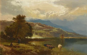 The Glastyn Near Beddgelert, North Wales by Sidney Richard Percy Oil Painting