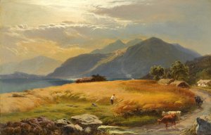 The Highland Loch by Sidney Richard Percy Oil Painting