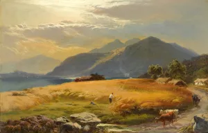 The Highland Loch by Sidney Richard Percy Oil Painting