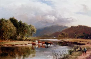 The Ponway, Trefew, North Wales painting by Sidney Richard Percy