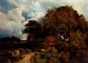 The Road Across the Common by Sidney Richard Percy - Oil Painting Reproduction