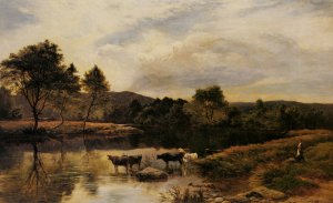 The Wye by Sidney Richard Percy Oil Painting