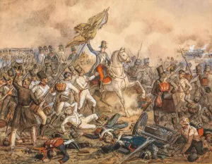Erzherzog Karl in der Schlacht von Aspern Oil painting by Siegmund L'Allemand