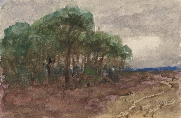 Landschap  by Sientje Mesdag Van Houten - Hand-Painted Oil Painting Reproduction