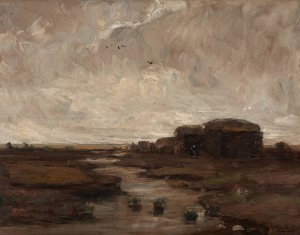 Tonal Landscape by Sientje Mesdag Van Houten Oil Painting