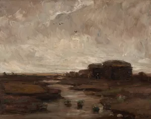 Tonal Landscape by Sientje Mesdag Van Houten Oil Painting