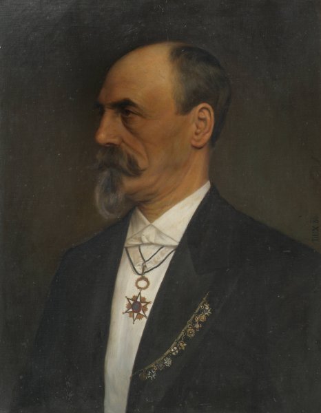 Professor Hermann  by Sigmund Dux - Hand-Painted Oil Painting Reproduction