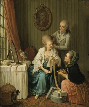 La Marchande de rubans by Sigmund Freudenberger Oil Painting