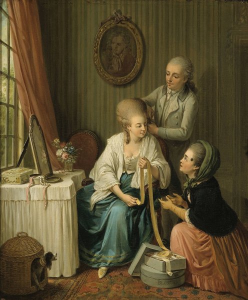La Marchande de rubans  by Sigmund Freudenberger - Hand-Painted Oil Painting Reproduction