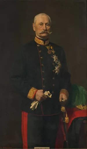 General der Kavallerie Alexander Freiherr von Koller by Sigmund L'Allemand Oil Painting