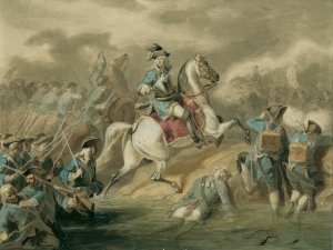 Vorsturmender Feldherr in der Schlacht by Sigmund L'Allemand Oil Painting