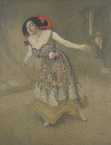 Main Product Photo of Spanische Tanzerin  Painting by Sigmund Walter Hampel