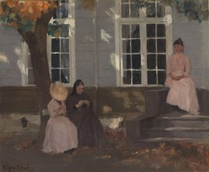 The Artist's Home, Undeslos, at Toten by Signe Scheel Oil Painting