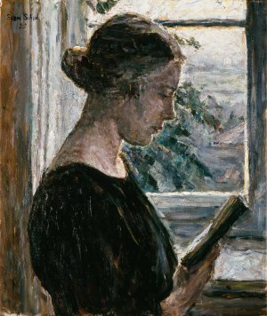 Woman in Profile by Signe Scheel Oil Painting