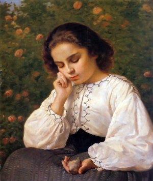 Il Primo Dolore by Silvestro Lega Oil Painting