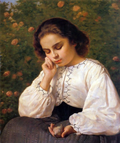 Il Primo Dolore by Silvestro Lega - Hand-Painted Oil Painting Reproduction