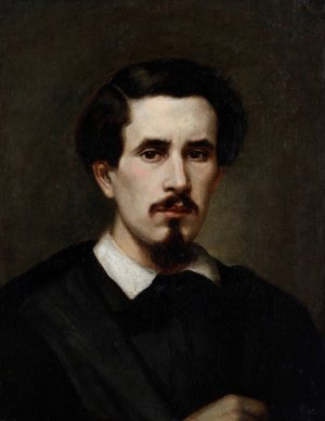 Ritratto d'artista by Silvestro Lega Oil Painting