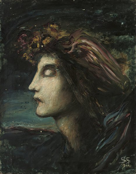 Main Product Photo of Head study  Painting by Simeon Solomon