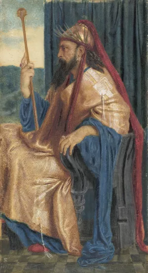 King Solomon by Simeon Solomon Oil Painting