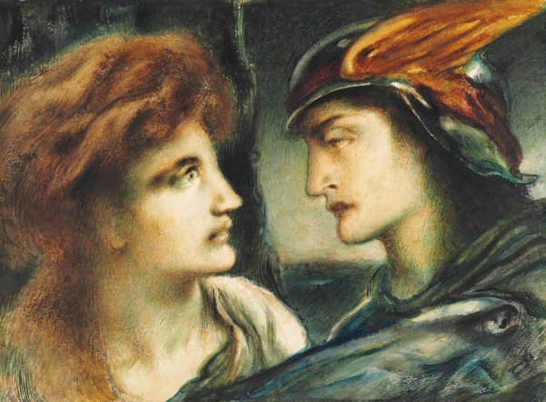 Main Product Photo of Mercury And Proserpina Painting by Simeon Solomon