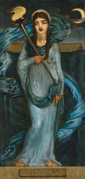Night by Simeon Solomon Oil Painting