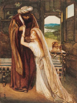 Ruth And Boaz by Simeon Solomon Oil Painting