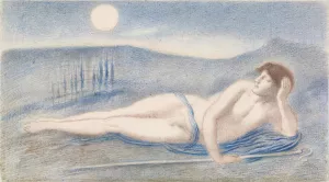 The Sleeping Endymion by Simeon Solomon Oil Painting