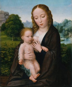 Virgin and Child by Simon Bening Oil Painting