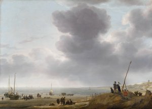 Beach View by Simon De Vlieger Oil Painting