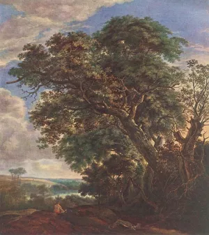 Landscape with River and Trees Oil painting by Simon De Vlieger