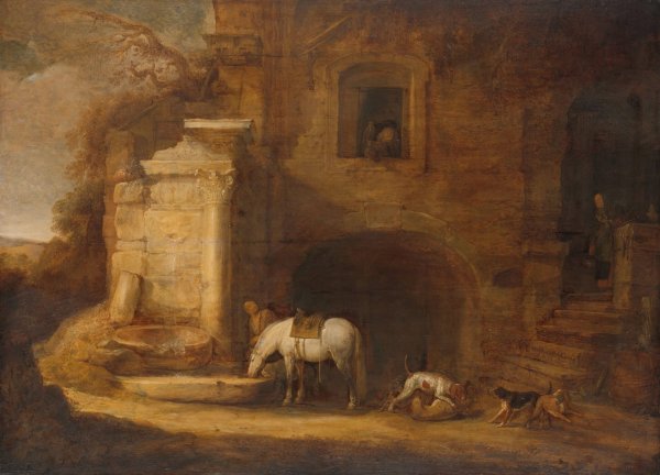 Main Product Photo of Return of the Falconer  Painting by Simon De Vlieger