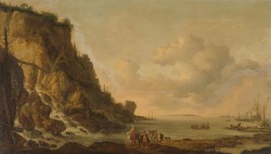 Rocky Coast by Simon De Vlieger Oil Painting