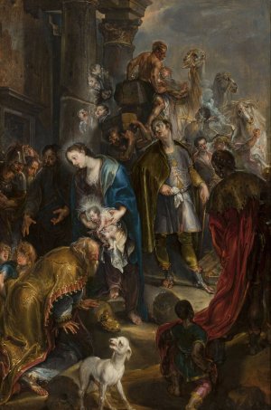 Adoration of the Magi by Simon De Vos Oil Painting