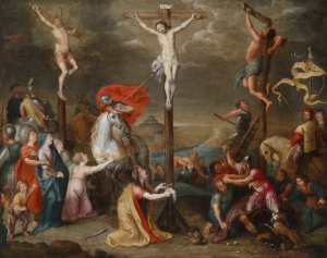 Crucifixion by Simon De Vos Oil Painting
