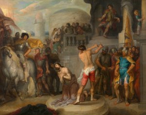 The Beheading of Saint Paul by Simon De Vos Oil Painting