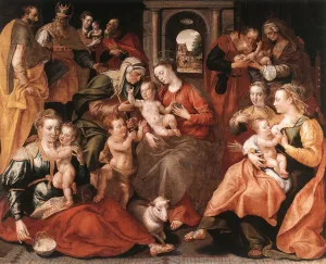 The Family of St Anne by Simon De Vos Oil Painting
