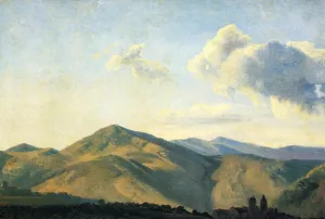 Vicovaro, Near Tivoli by Simon Dennis Oil Painting