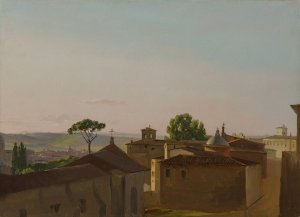 View on the Quirinal Hill, Rome Oil painting by Simon Denis