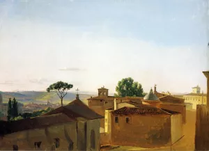 View on the Quirinal Hill, Rome by Simon Dennis - Oil Painting Reproduction