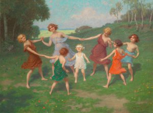 Blinde Kuh by Simon Glucklich Oil Painting