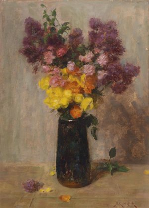 Blumenstillleben by Simon Glucklich Oil Painting