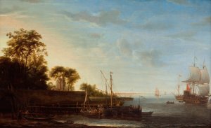 Stretch of Coast by the Zuiderzee Oil painting by Simon Jacobz De Vlieger