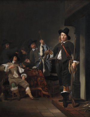 The Homecoming of a Fowling Party by Simon Kick Oil Painting