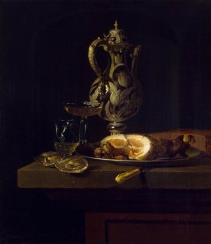 Breakfast with Ham by Simon Luttichuijs Oil Painting