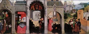 Scenes from the Life of St Bertin Oil painting by Simon Marmion