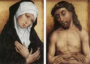 Virgin and the Man of Sorrow by Simon Marmion - Oil Painting Reproduction