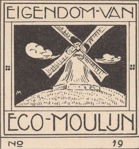 Ex libris van Eco Moulijn  by Simon Moulijn - Hand-Painted Oil Painting Reproduction
