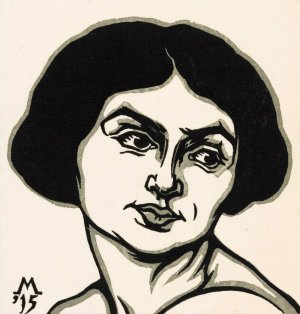 Hoofd van een vrouw by Simon Moulijn Oil Painting