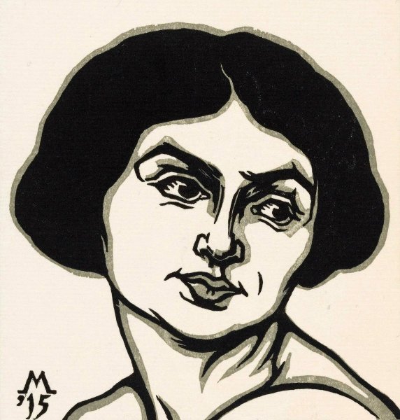 Hoofd van een vrouw  by Simon Moulijn - Hand-Painted Oil Painting Reproduction
